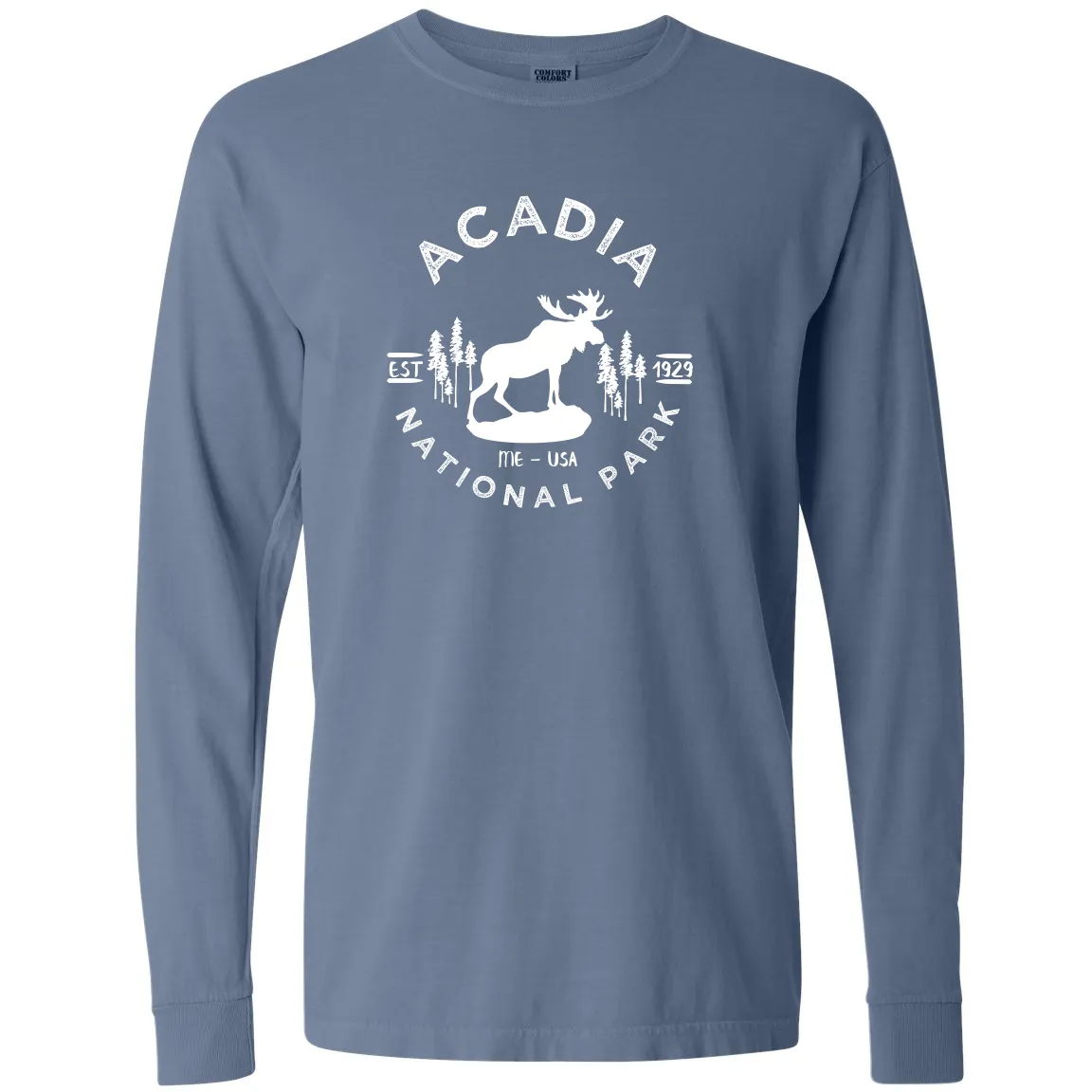 Acadia National Park Comfort Colors Long Sleeve T Shirt