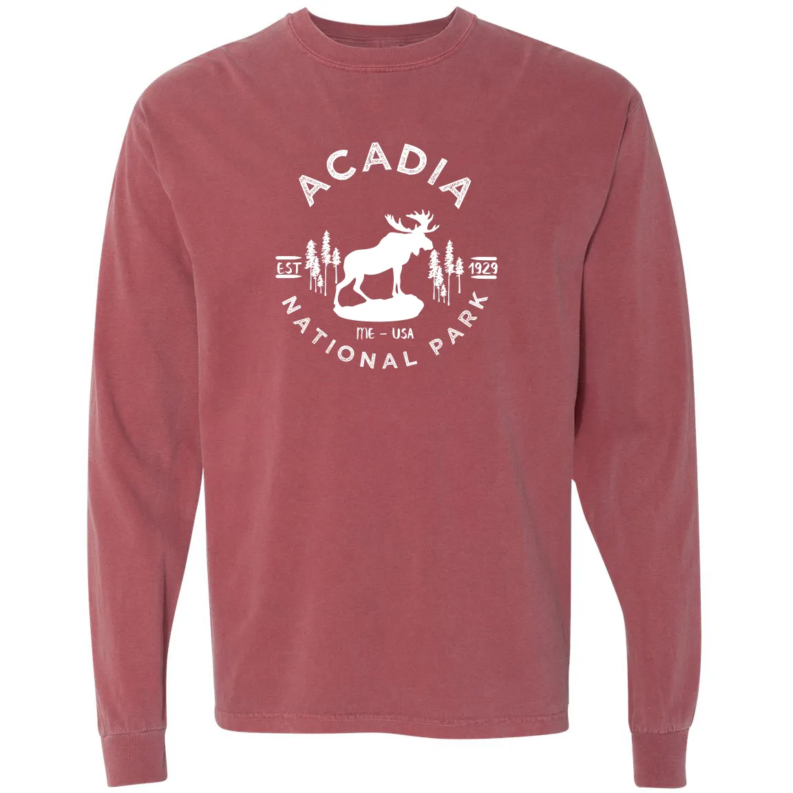 Acadia National Park Comfort Colors Long Sleeve T Shirt