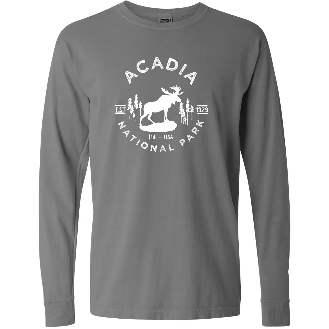 Acadia National Park Comfort Colors Long Sleeve T Shirt