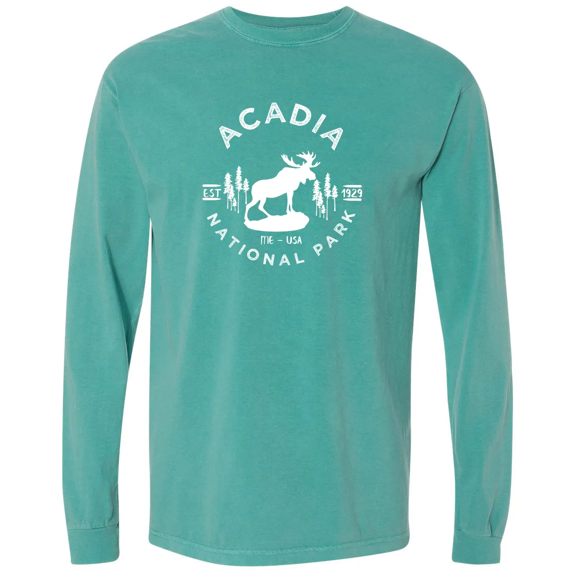 Acadia National Park Comfort Colors Long Sleeve T Shirt