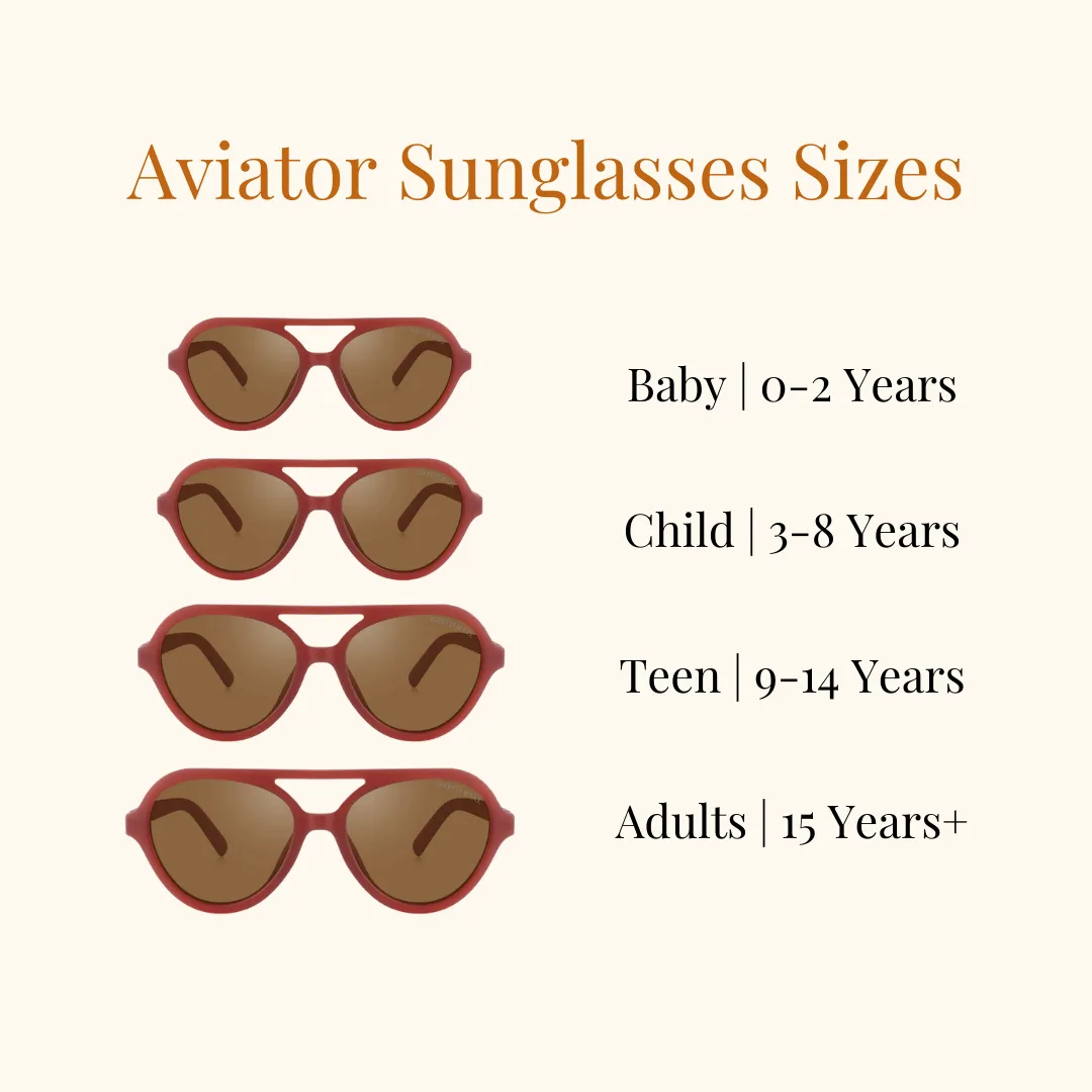 AVIATOR : SEMI-BENDABLE & POLARIZED SUNGLASSES | CINNAMON