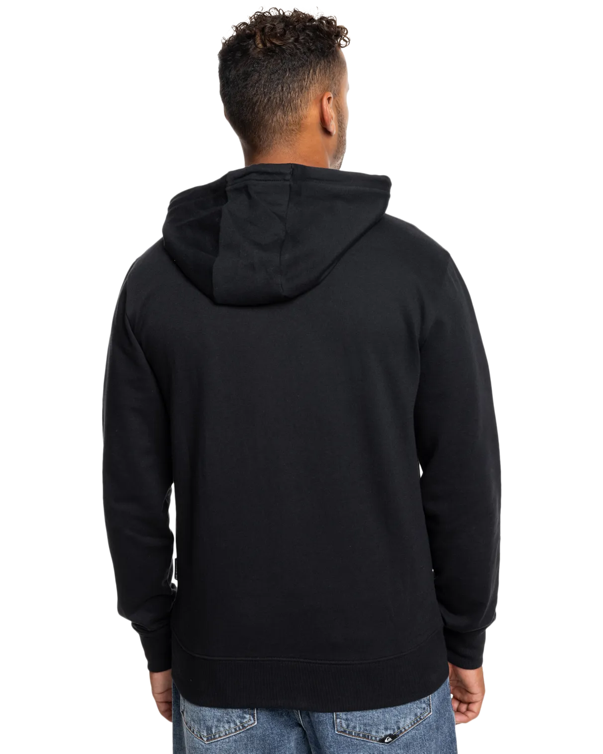 Basic Zip Hoodie in Black