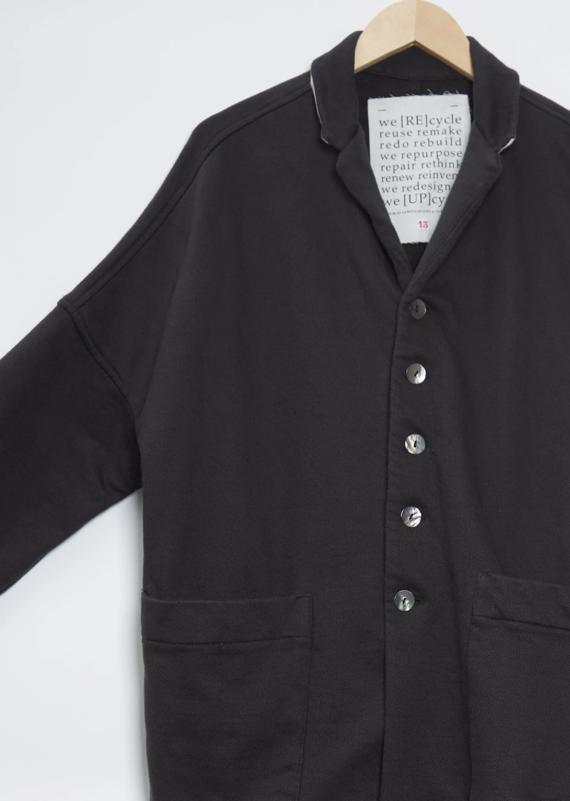 Big Blazer Felpone Jacket — Black