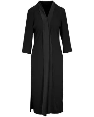 Black Crepe Long Cardigan