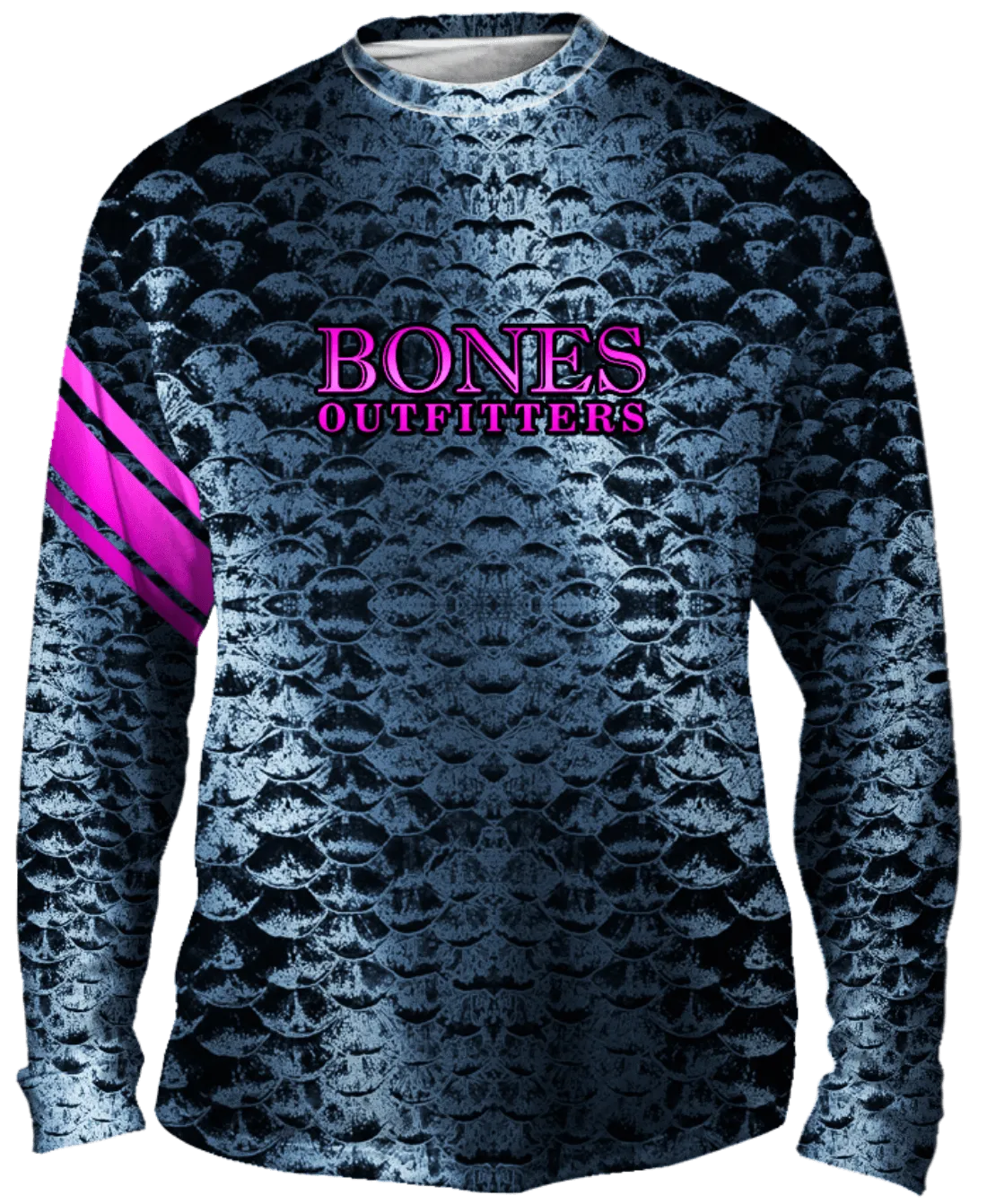 Bold Silver Scales Long Sleeve Big & Tall