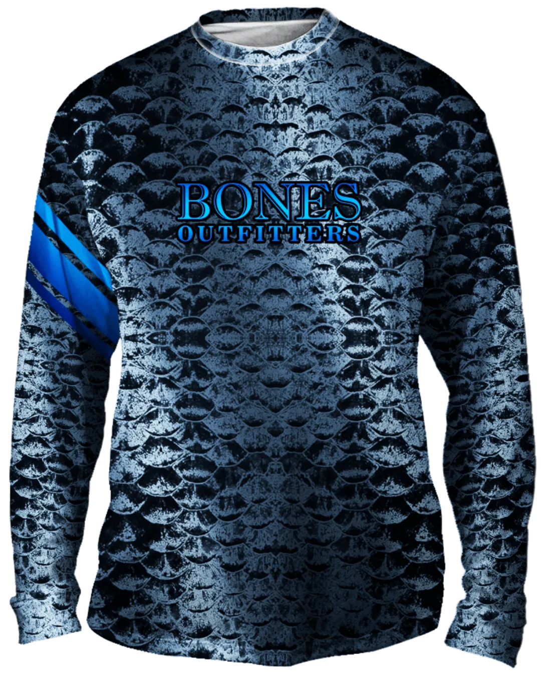 Bold Silver Scales Long Sleeve Big & Tall