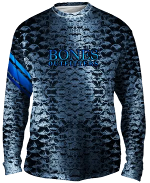 Bold Silver Scales Long Sleeve Big & Tall