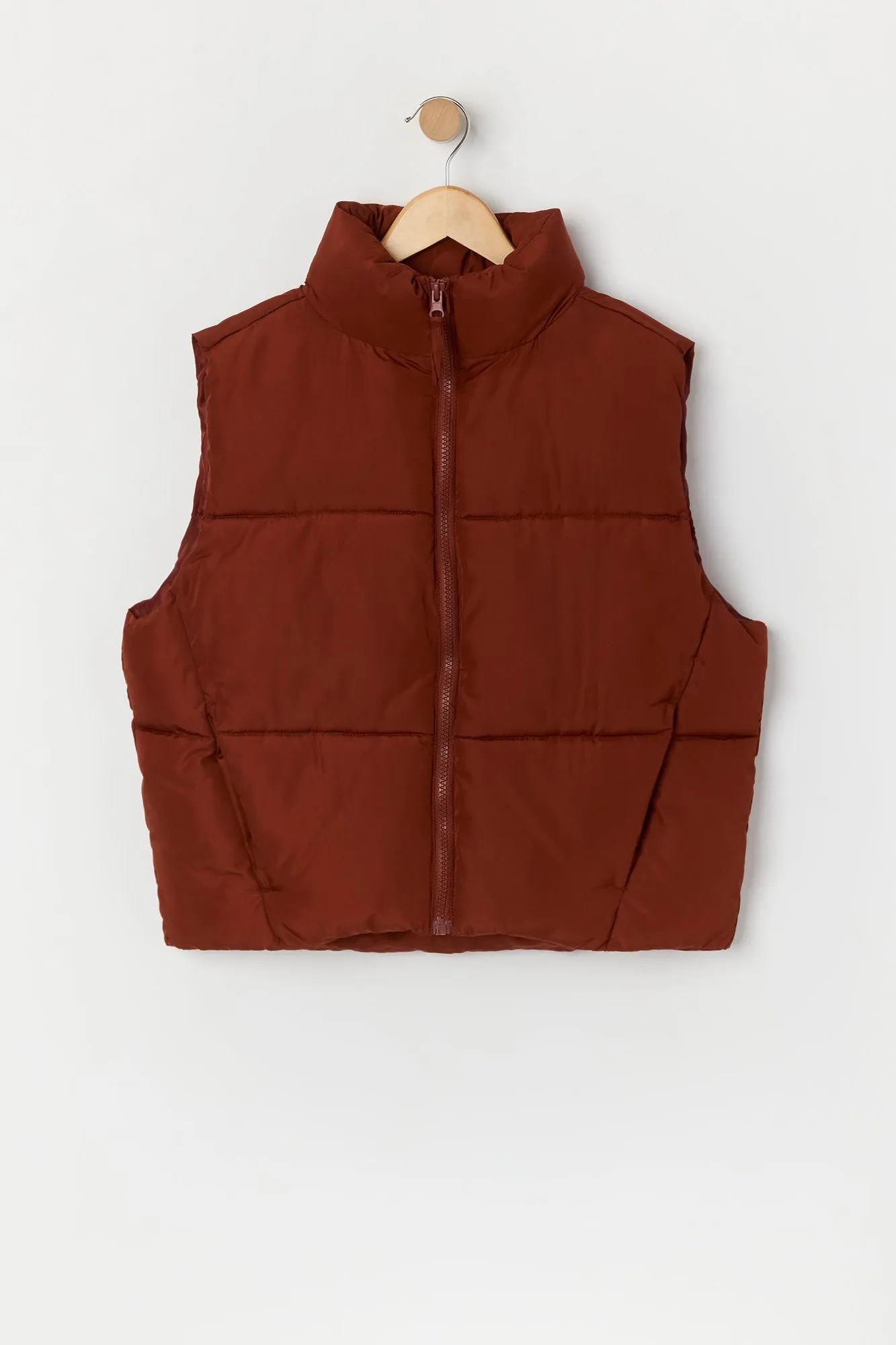 Boys Mock Neck Puffer Vest