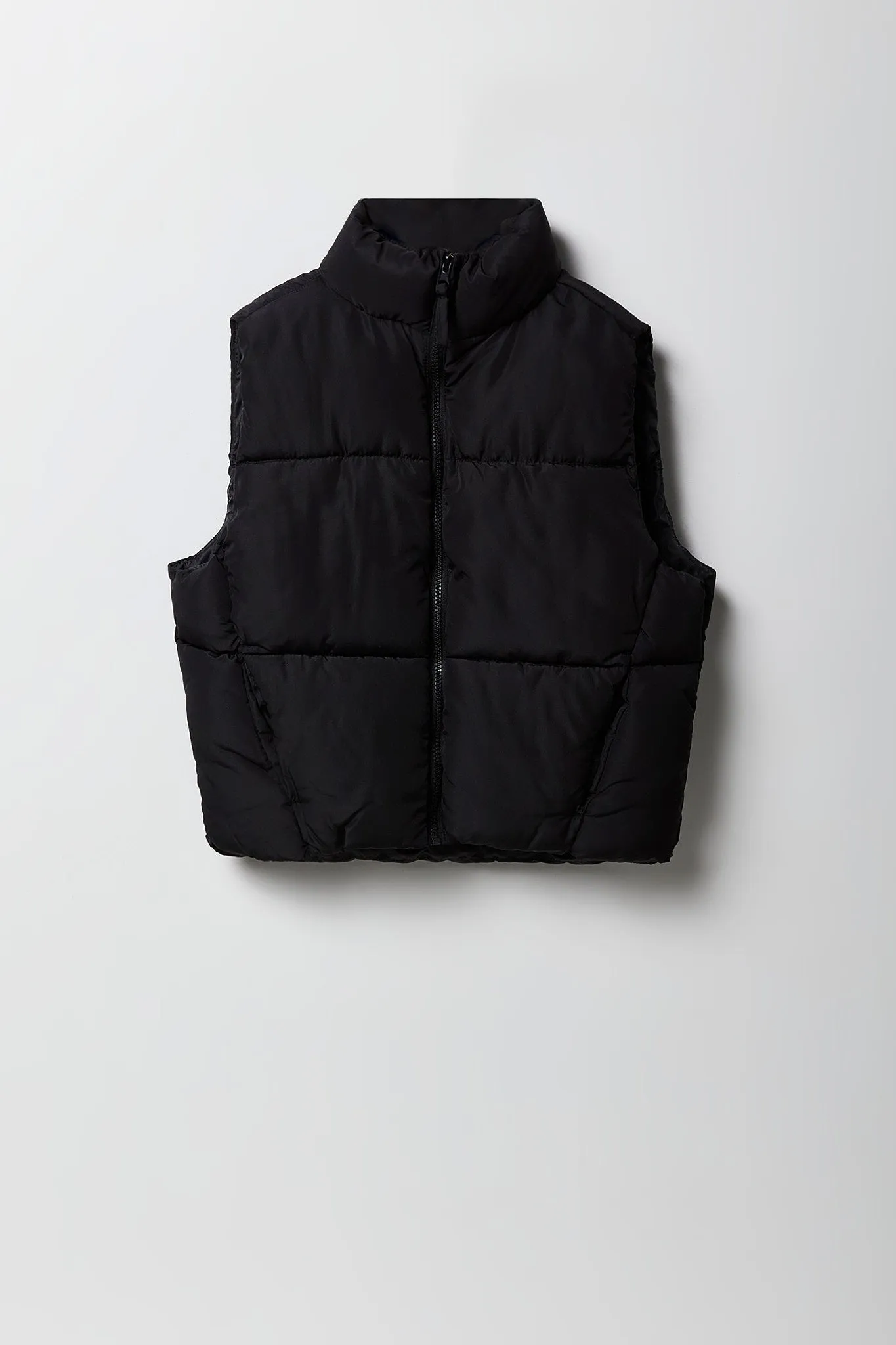 Boys Mock Neck Puffer Vest