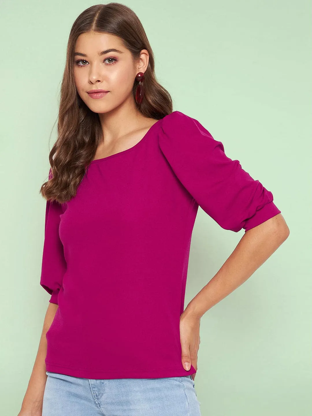 Cotton Stretchable Round Neck Top