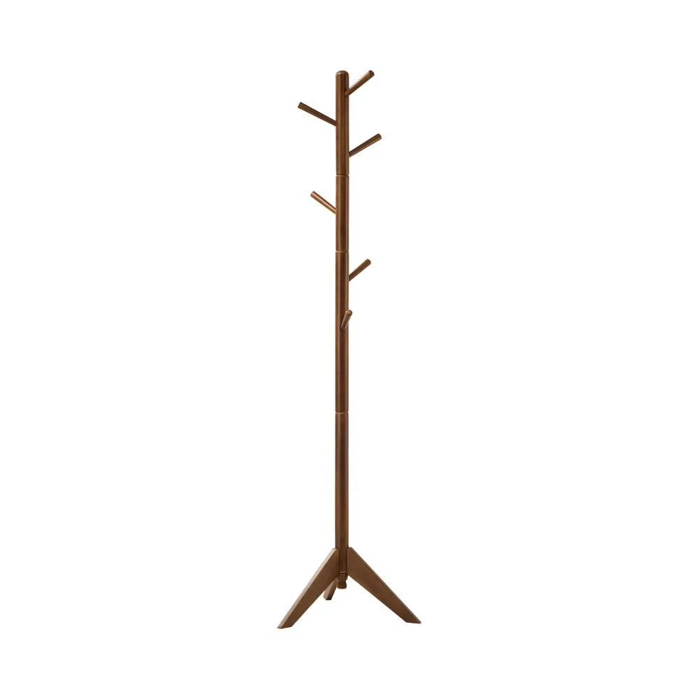 Devlin Walnut Coat Rack with 6 Hooks