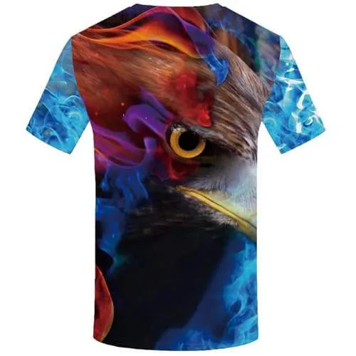 Eagle T shirts Men Animal Shirt Print Colorful Tshirt Anime Flame T shirts Funny Art T-shirts 3d Short Sleeve summer Mens