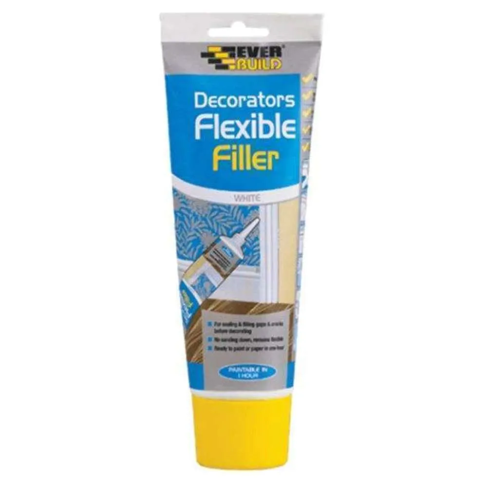 Everbuild Decorators Flexible Filler White 200ml Tube