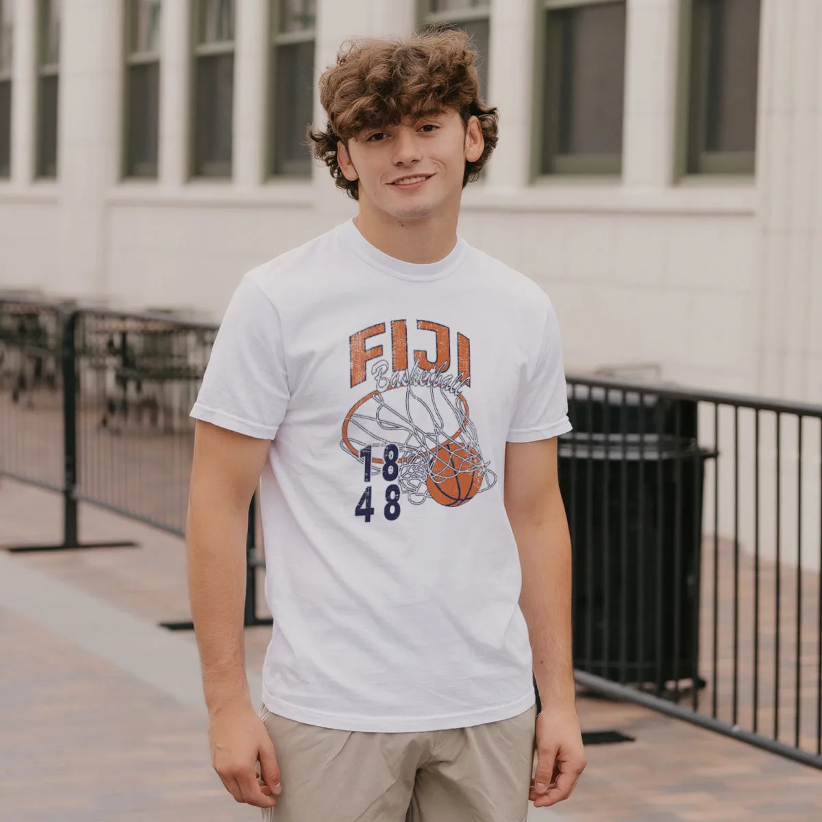 FIJI Comfort Colors Retro Basketball Short Sleeve Tee