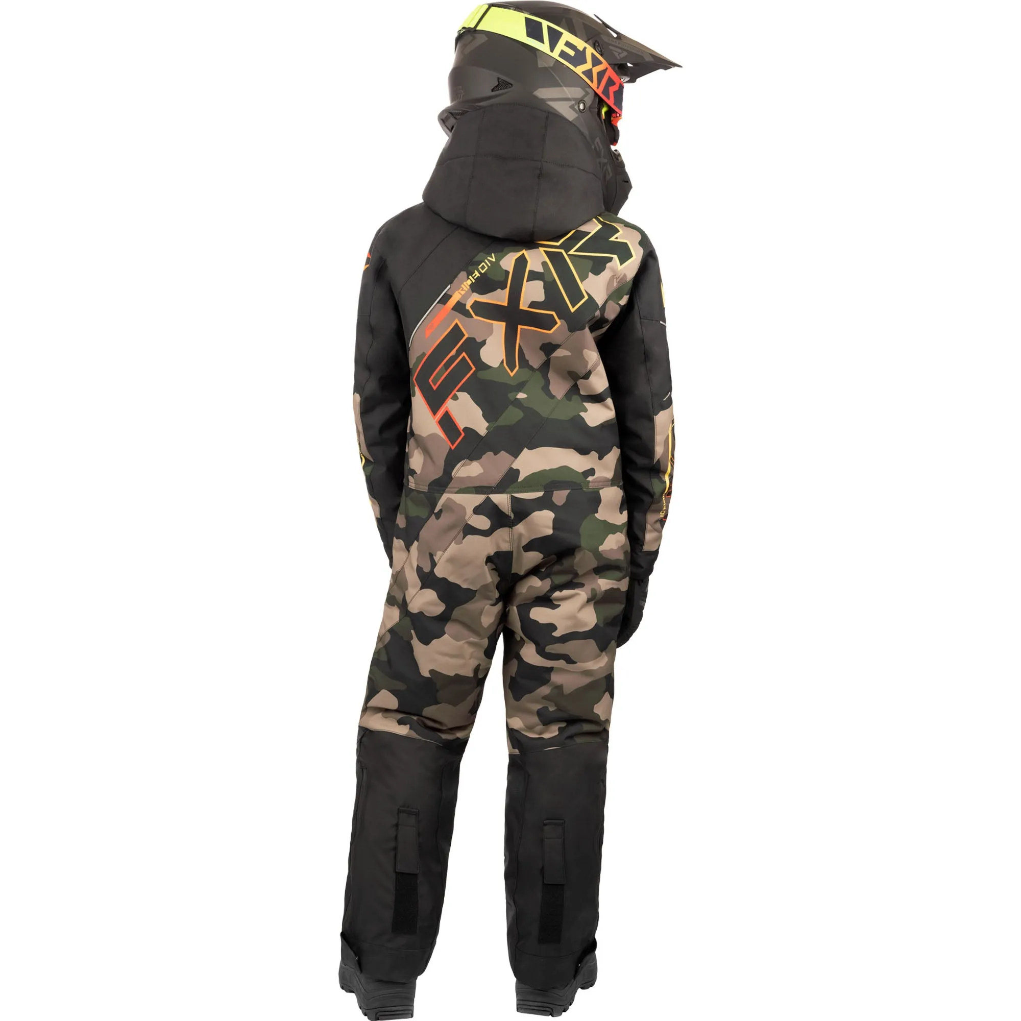 FXR Youth CX Snowmobile Monosuit Army Camo/Black Brown