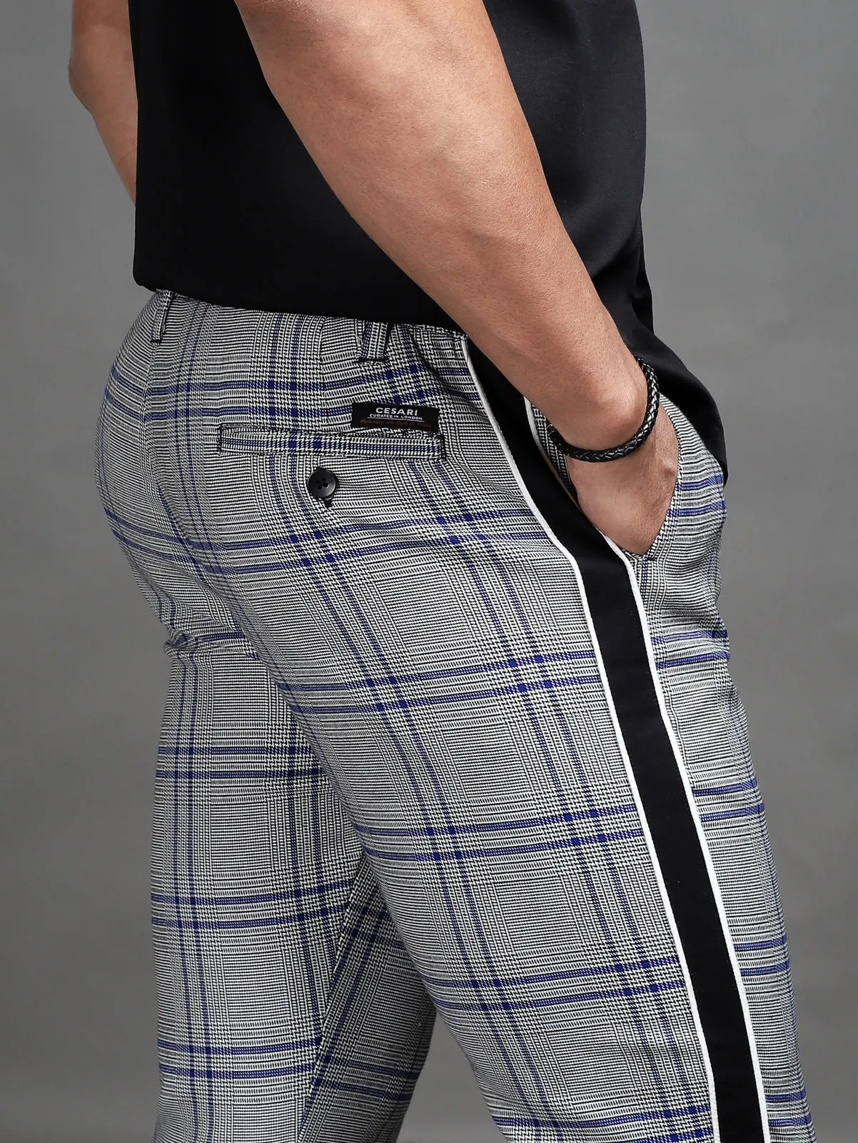 Glen Check Side Tape Pants