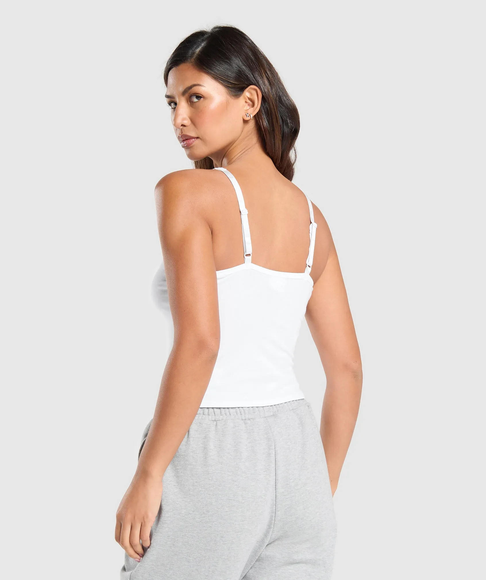 Gymshark Cotton Cami Tank - White