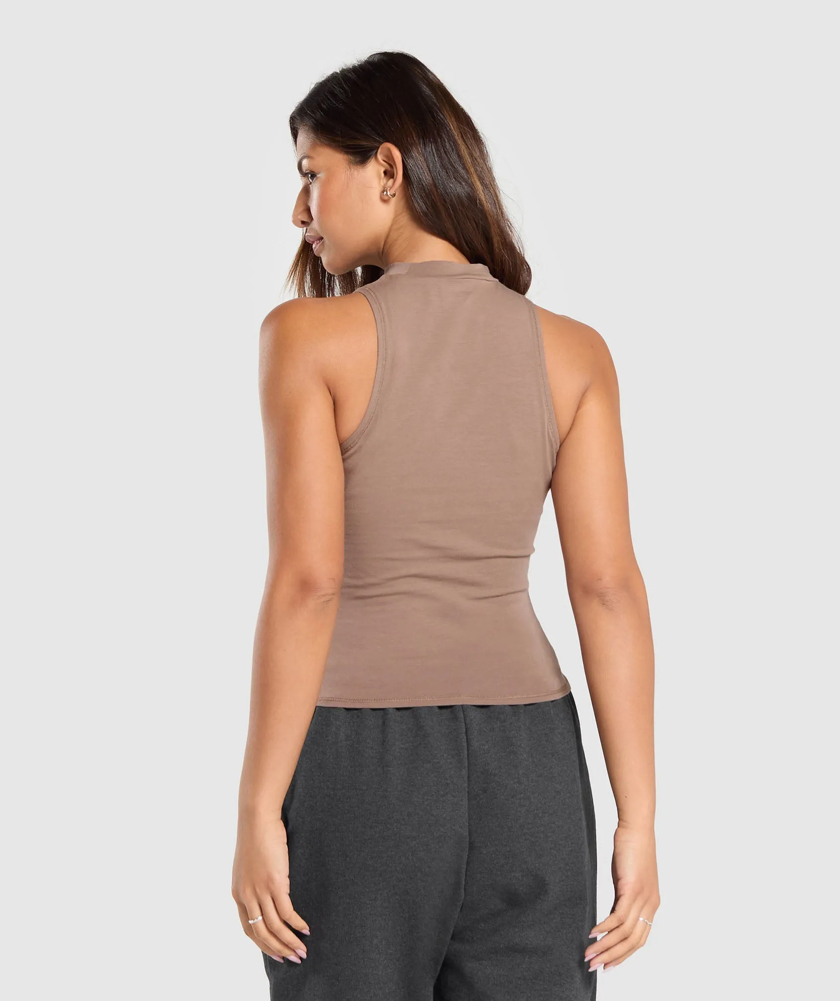 Gymshark Cotton Tank - Mocha Mauve