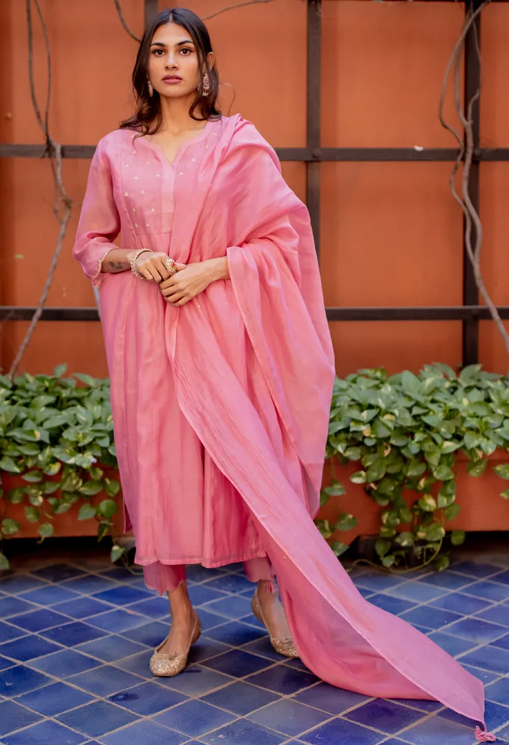 Handwoven Chanderi Kurta Set