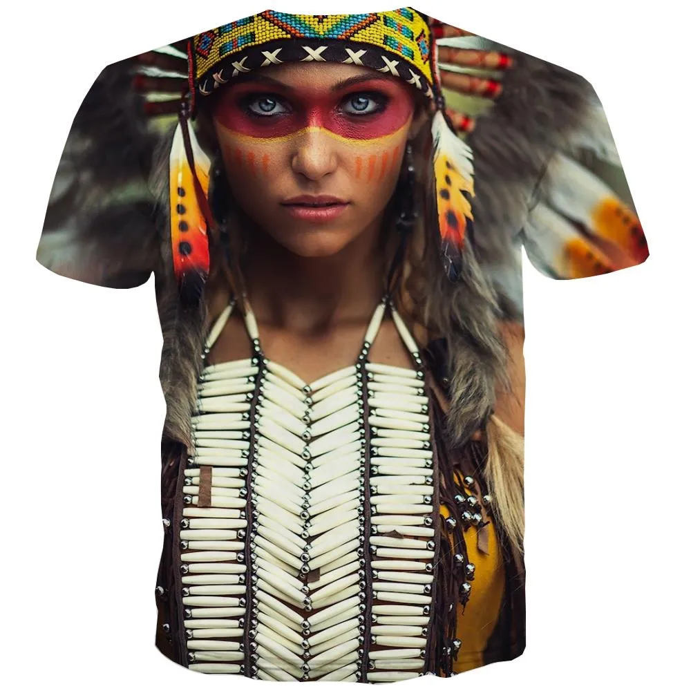 Indians T shirts Men Grassland Tshirt Printed Sunset T shirts Funny War Tshirts Novelty