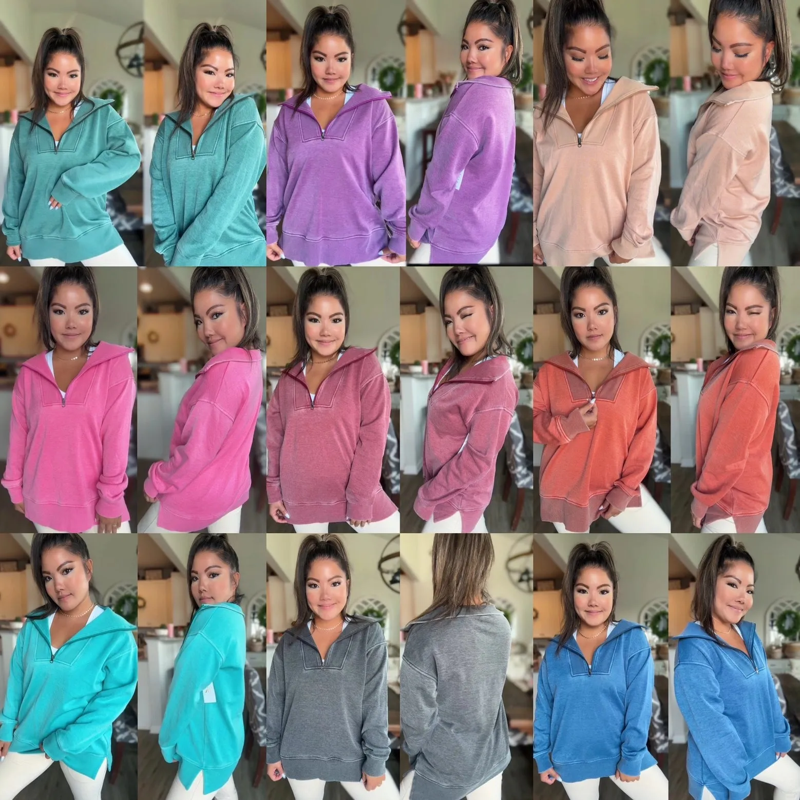 Isabella Half Zip Pullover by JadyK