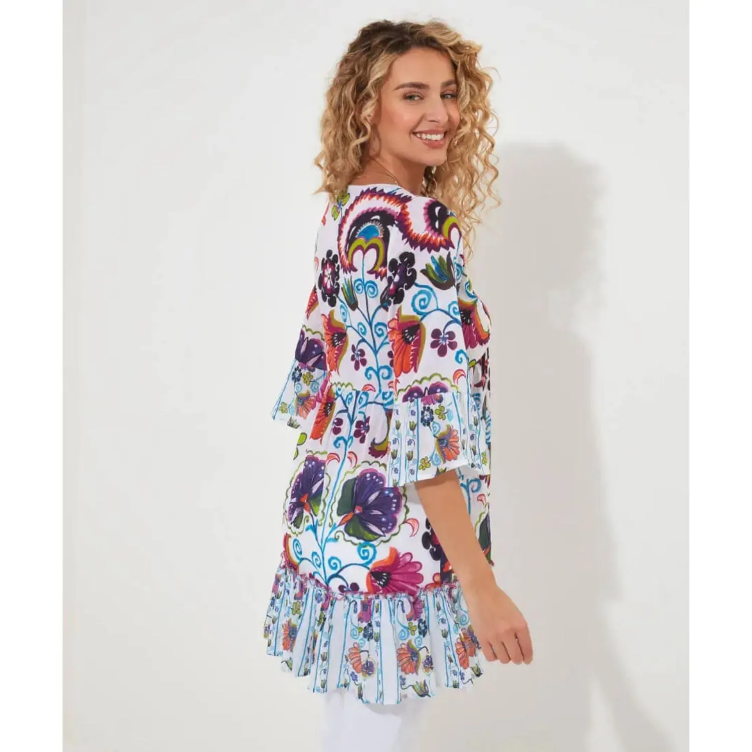 Joe Browns 14 Multi-Coloured Bold Beautiful Tunic Top