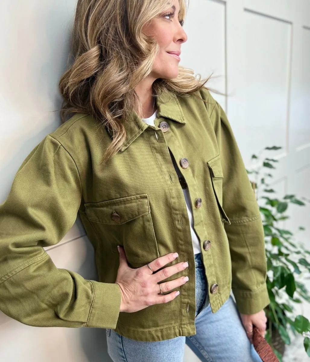 Khaki Relaxed Shacket