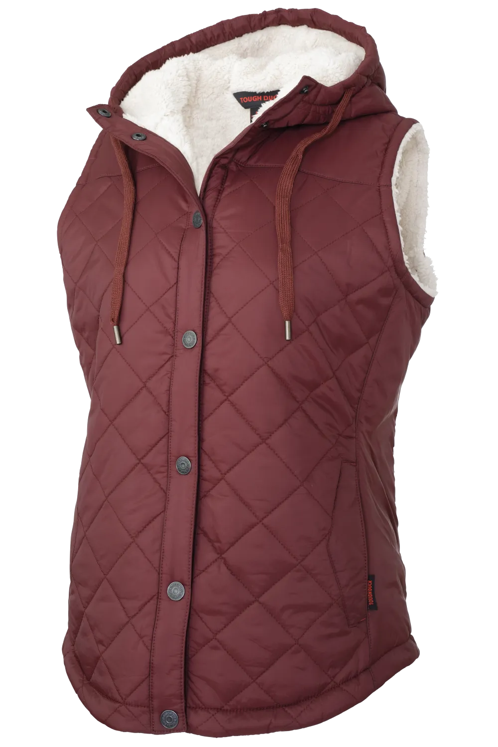 LADIES TOUGH DUCK QUILTED SHERPA LINED VEST