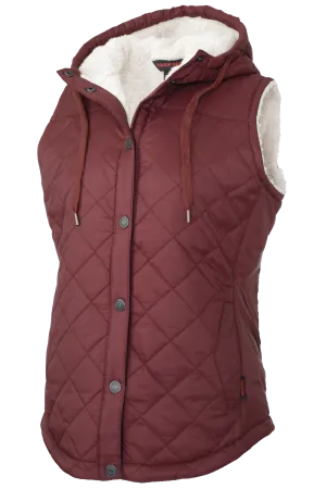 LADIES TOUGH DUCK QUILTED SHERPA LINED VEST