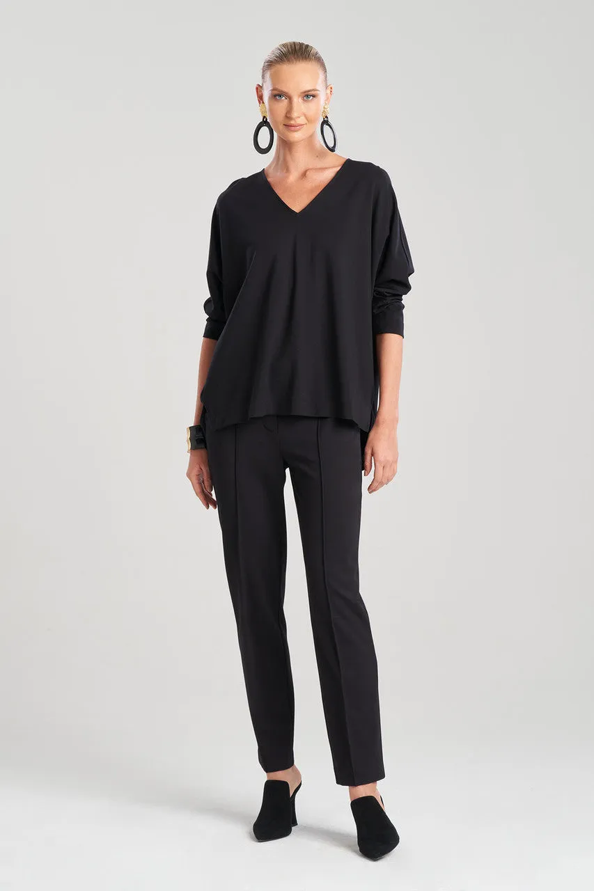 Light Weight Ponte V-Neck Tunic