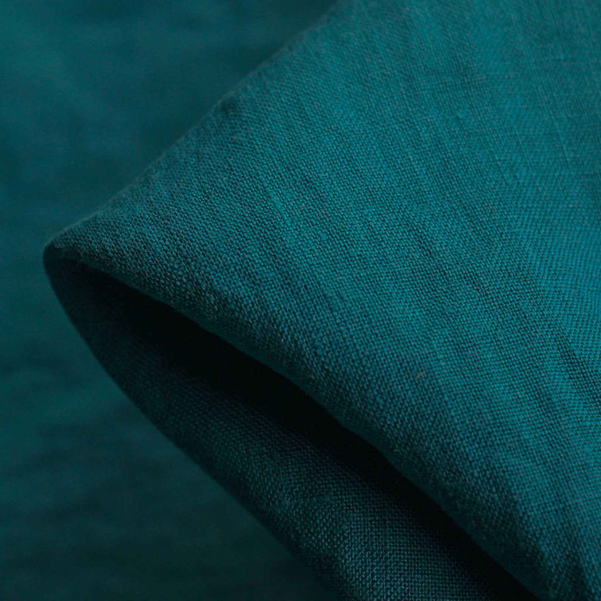 Linford Teal Washed Linen