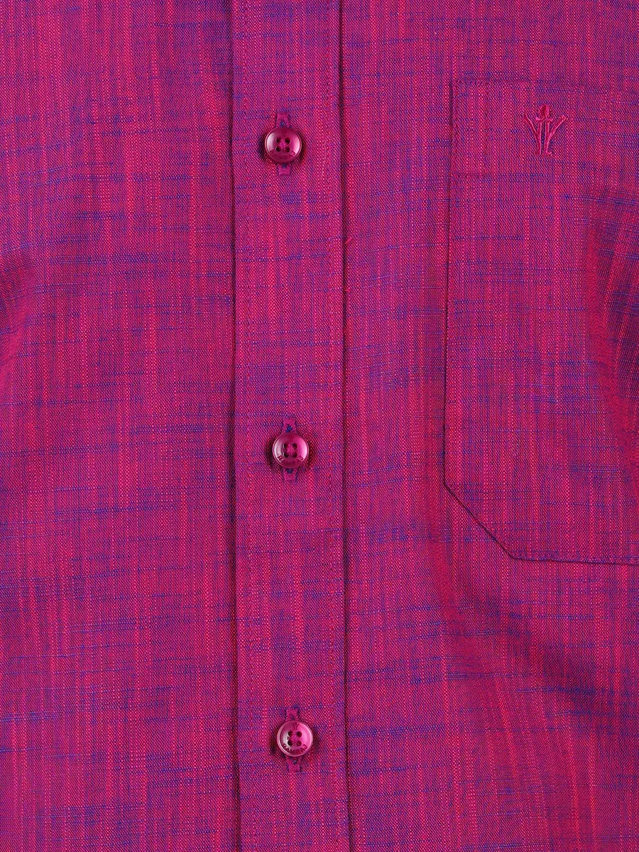 Men 100% Cotton Half Sleeves Shirt Purple CL2 GT4