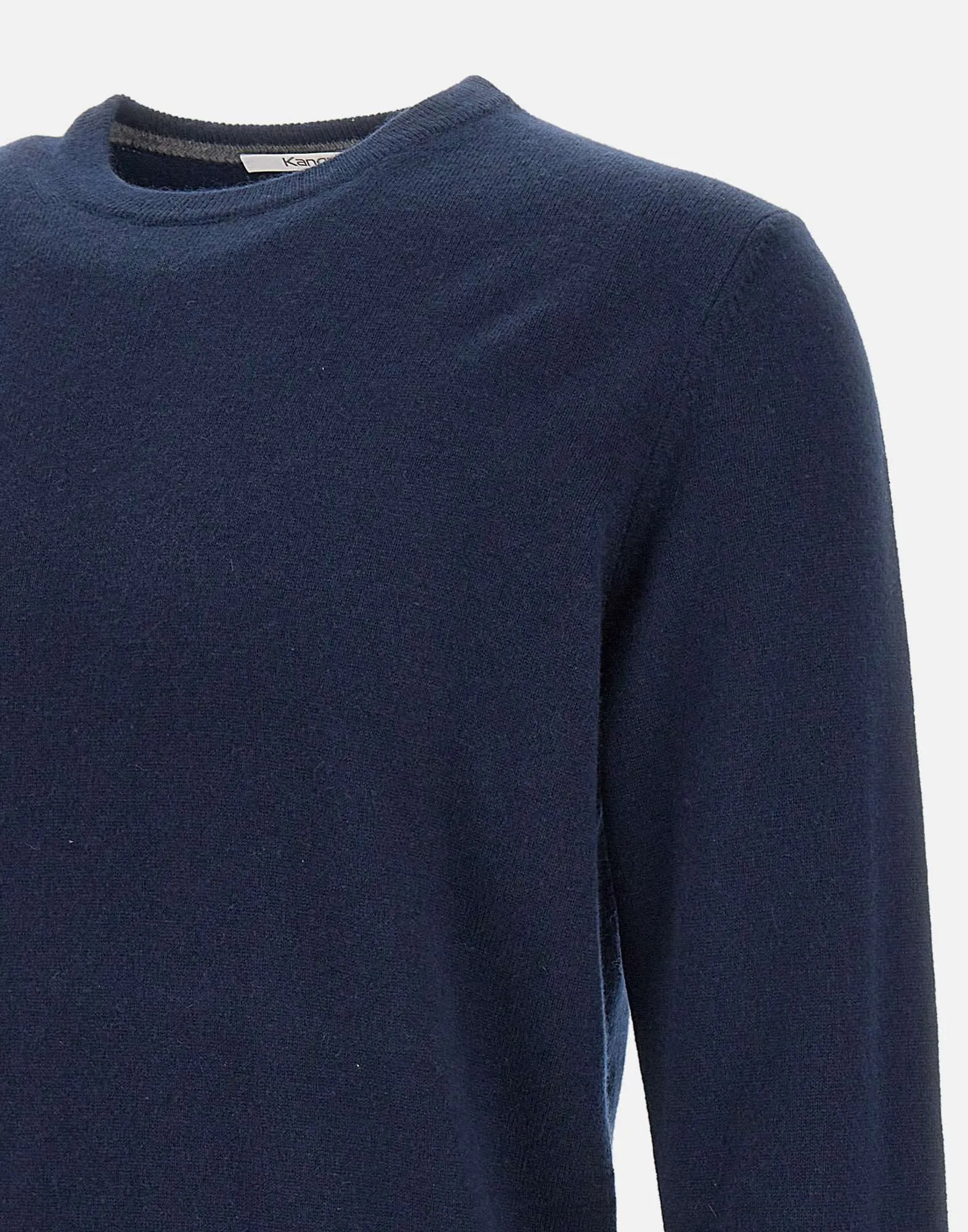 Men's Cashmere Wool Sweater in Midnight Blue