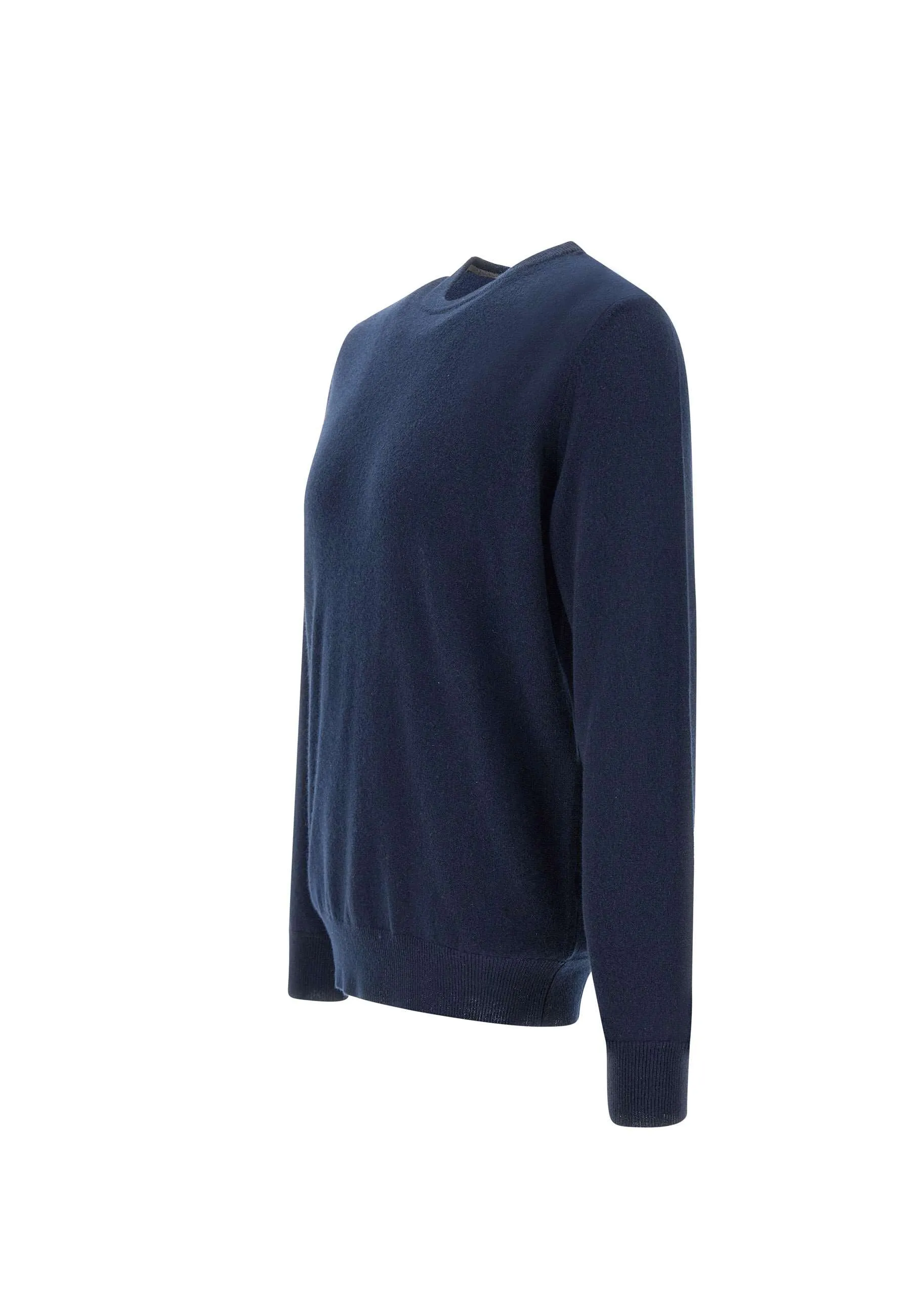 Men's Cashmere Wool Sweater in Midnight Blue