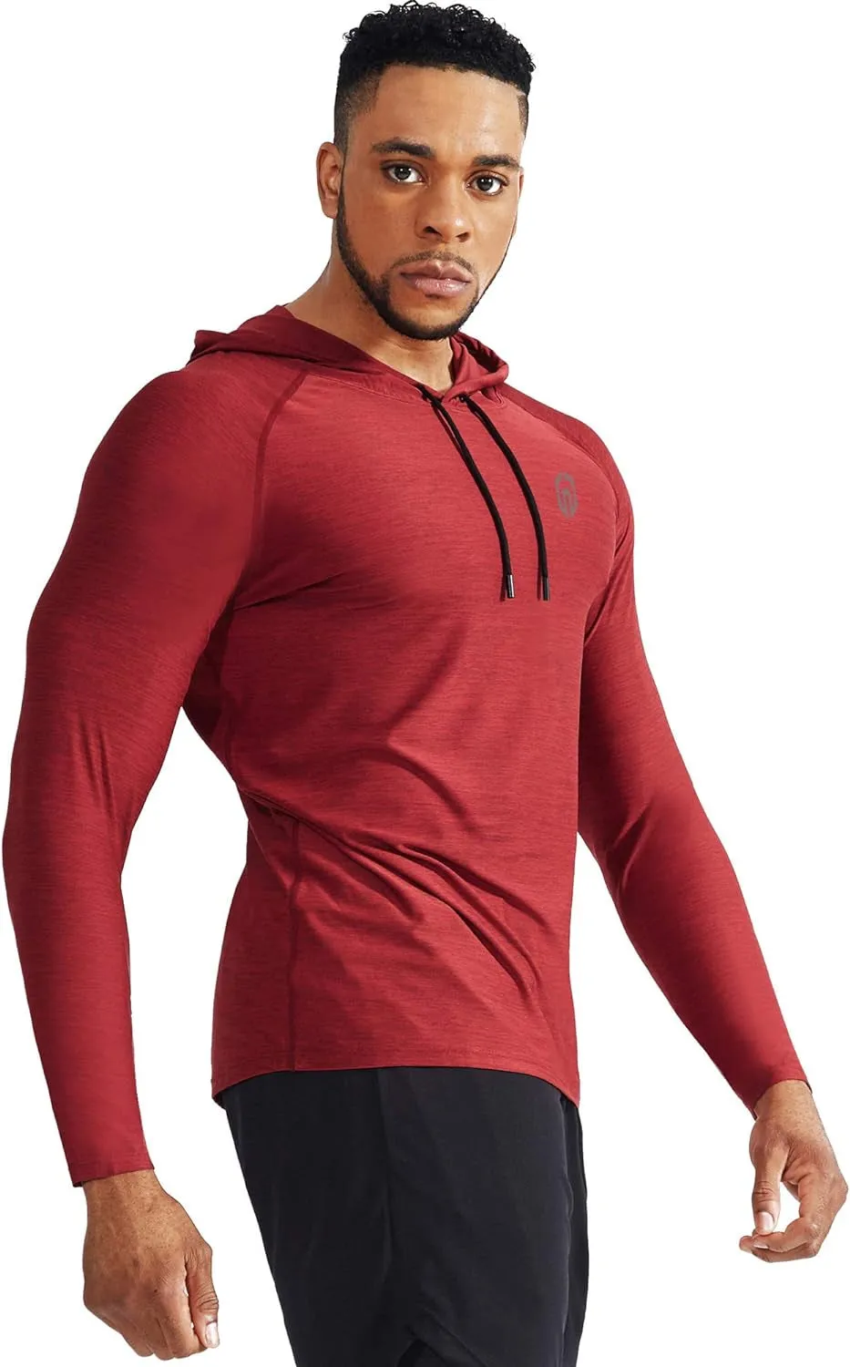 Men'S Dry Fit Athletic Workout Running Shirts Long Sleeve with Hoods