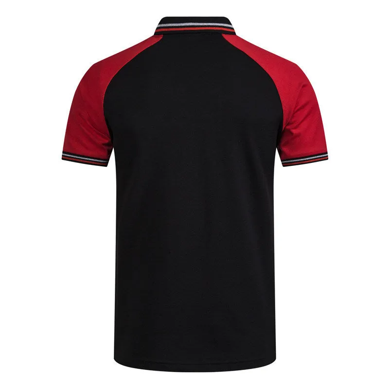 Men's Short Sleeve Solid Stretch Polo Shirt Causal Shirt