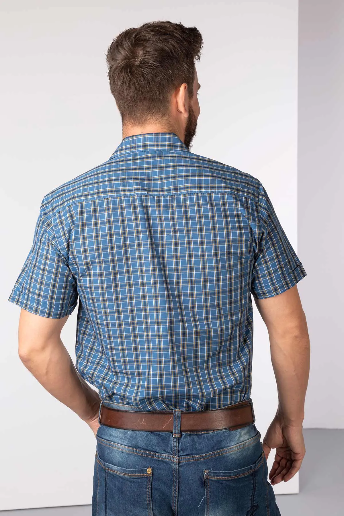 Men's Short Sleeved Check Shirt