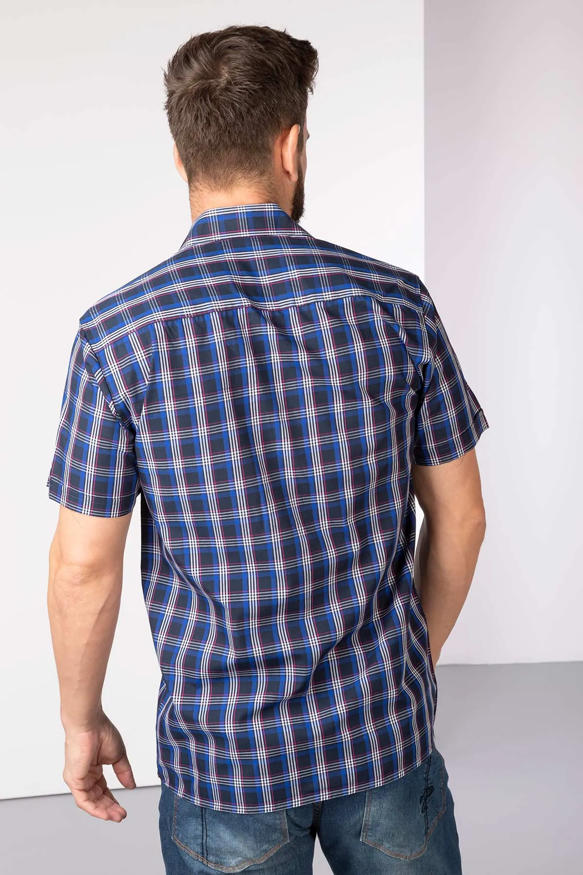 Men's Short Sleeved Check Shirt