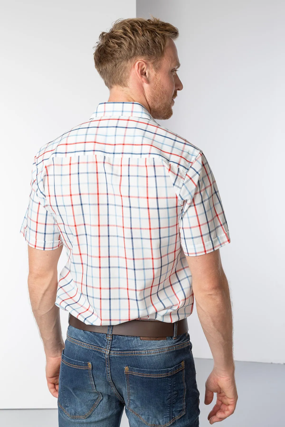 Men's Short Sleeved Check Shirt