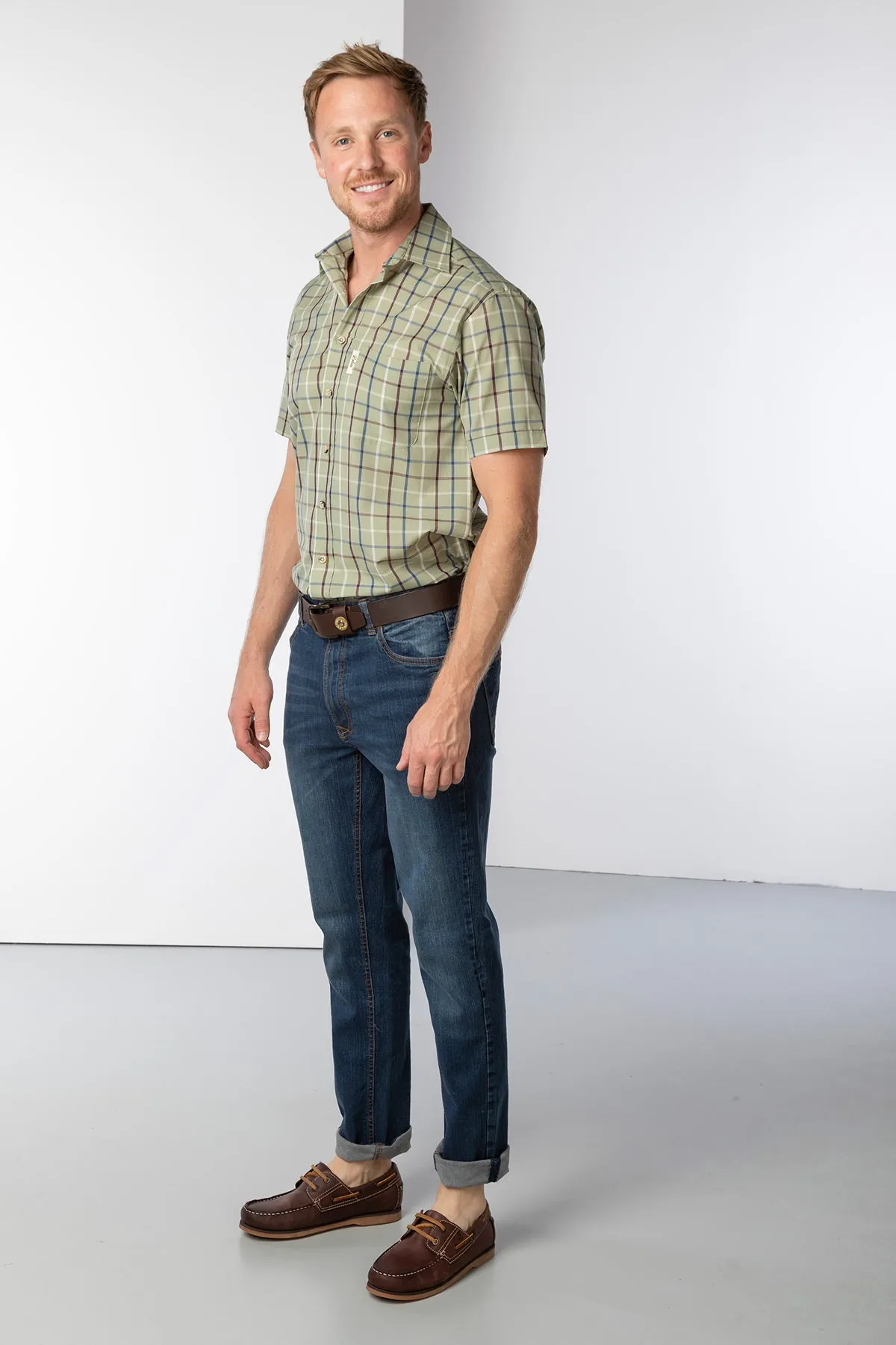 Men's Short Sleeved Check Shirt