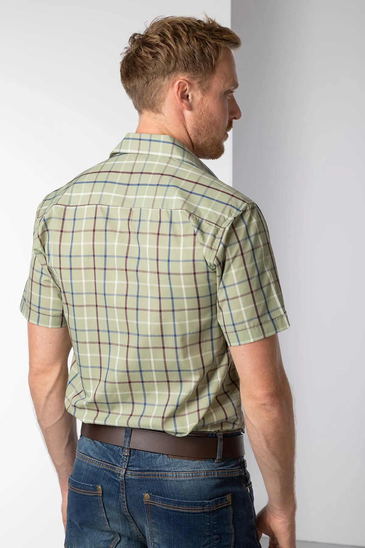 Men's Short Sleeved Check Shirt