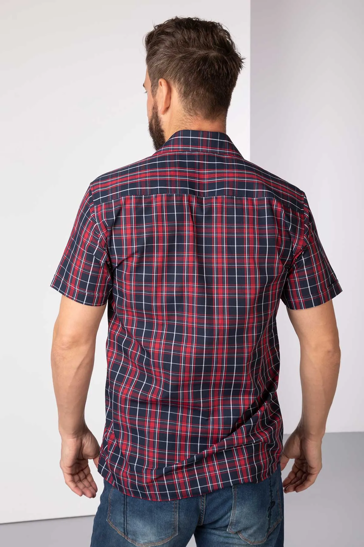 Men's Short Sleeved Check Shirt