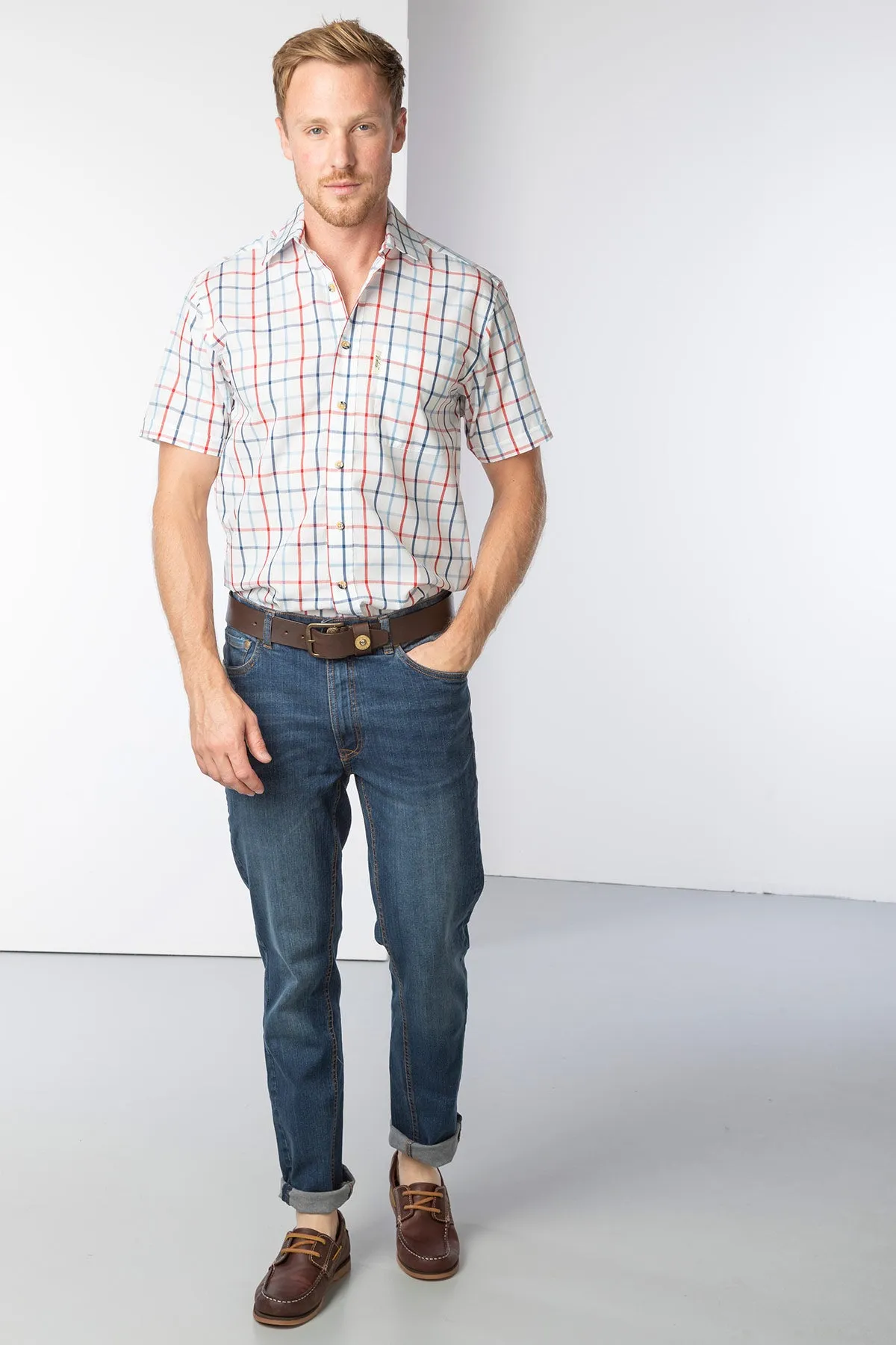 Men's Short Sleeved Check Shirt