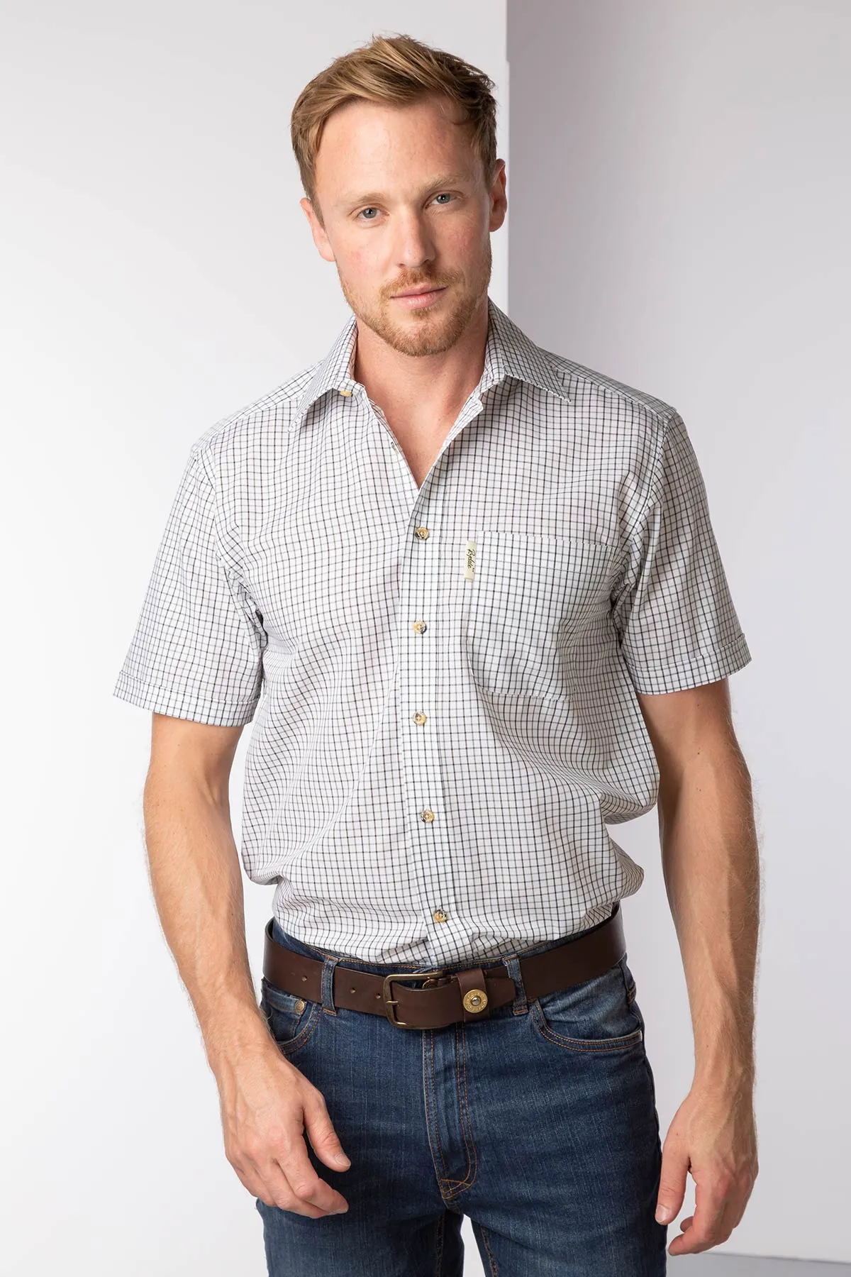 Men's Short Sleeved Check Shirt