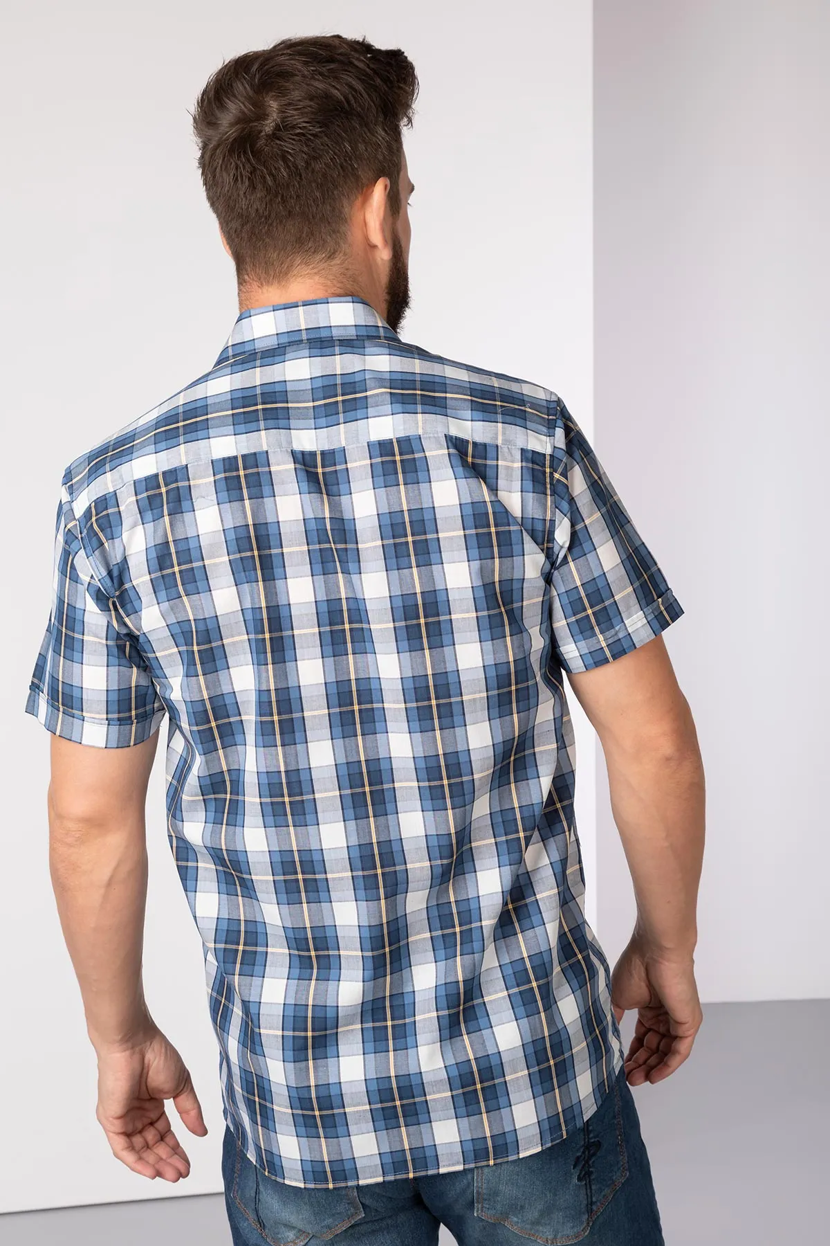 Men's Short Sleeved Check Shirt