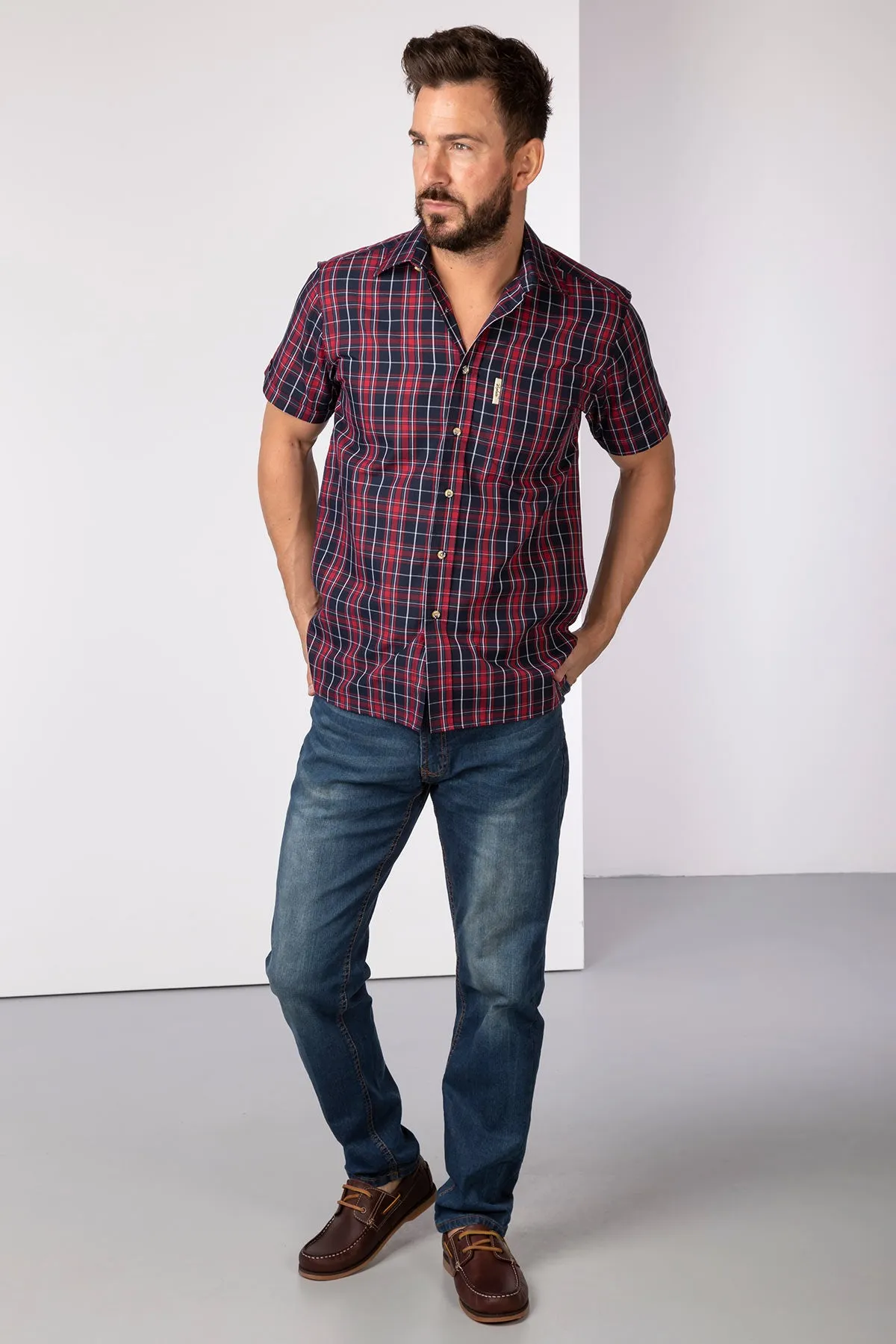 Men's Short Sleeved Check Shirt