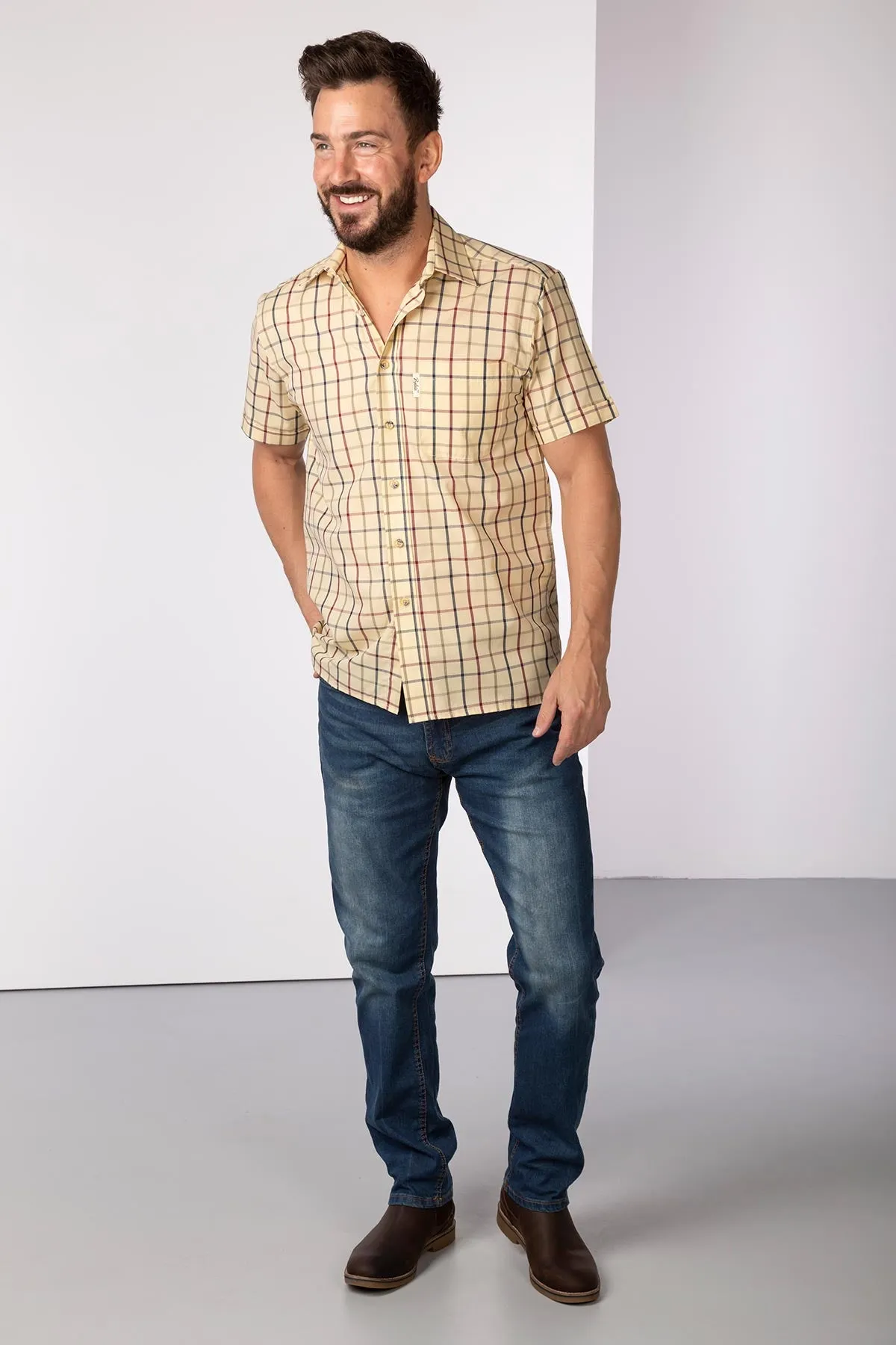 Men's Short Sleeved Check Shirt