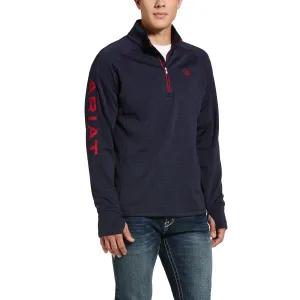 Mens Tek Team 1/2 Zip Navy Heather