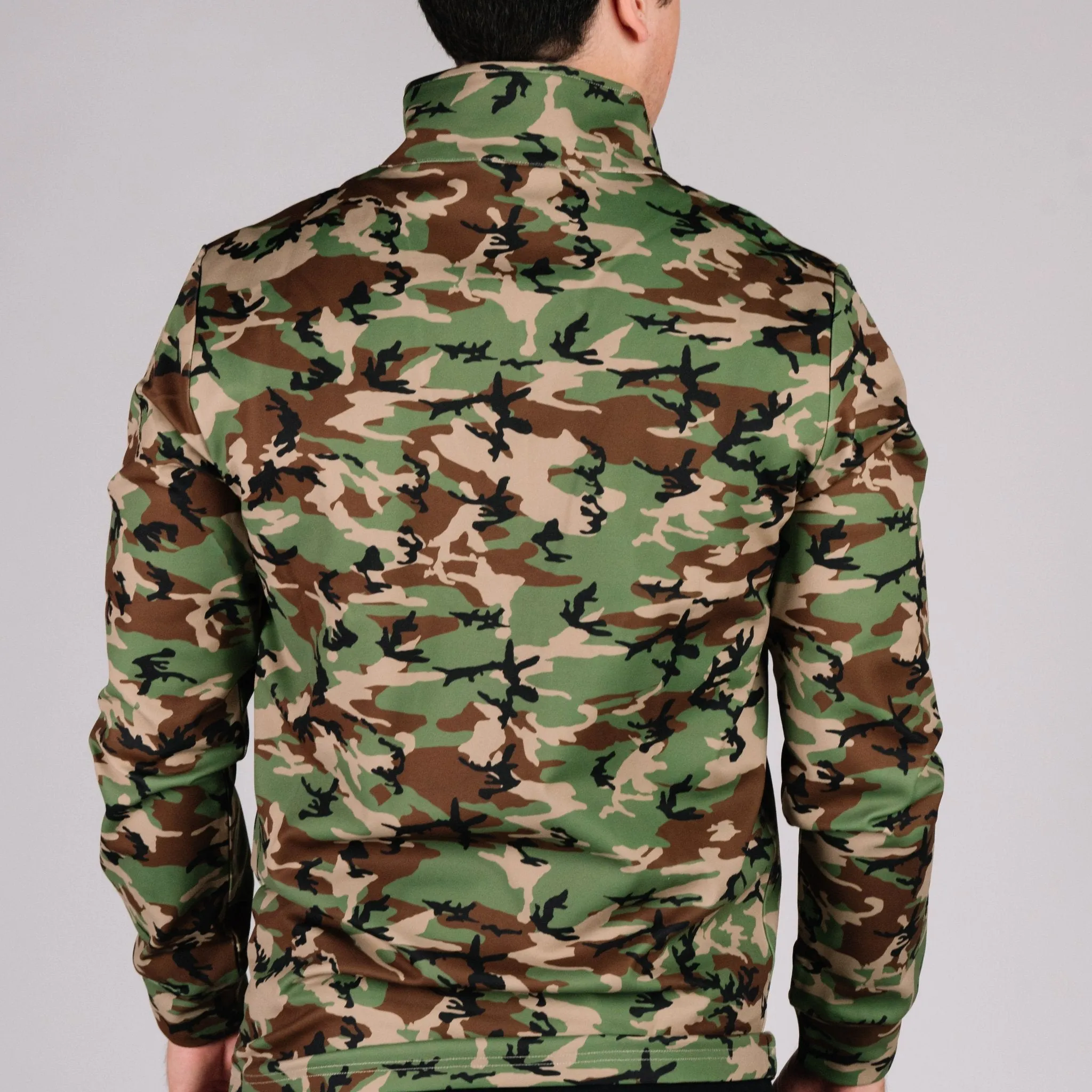 NEW! Durable Quarter Zip - Woodland Camo