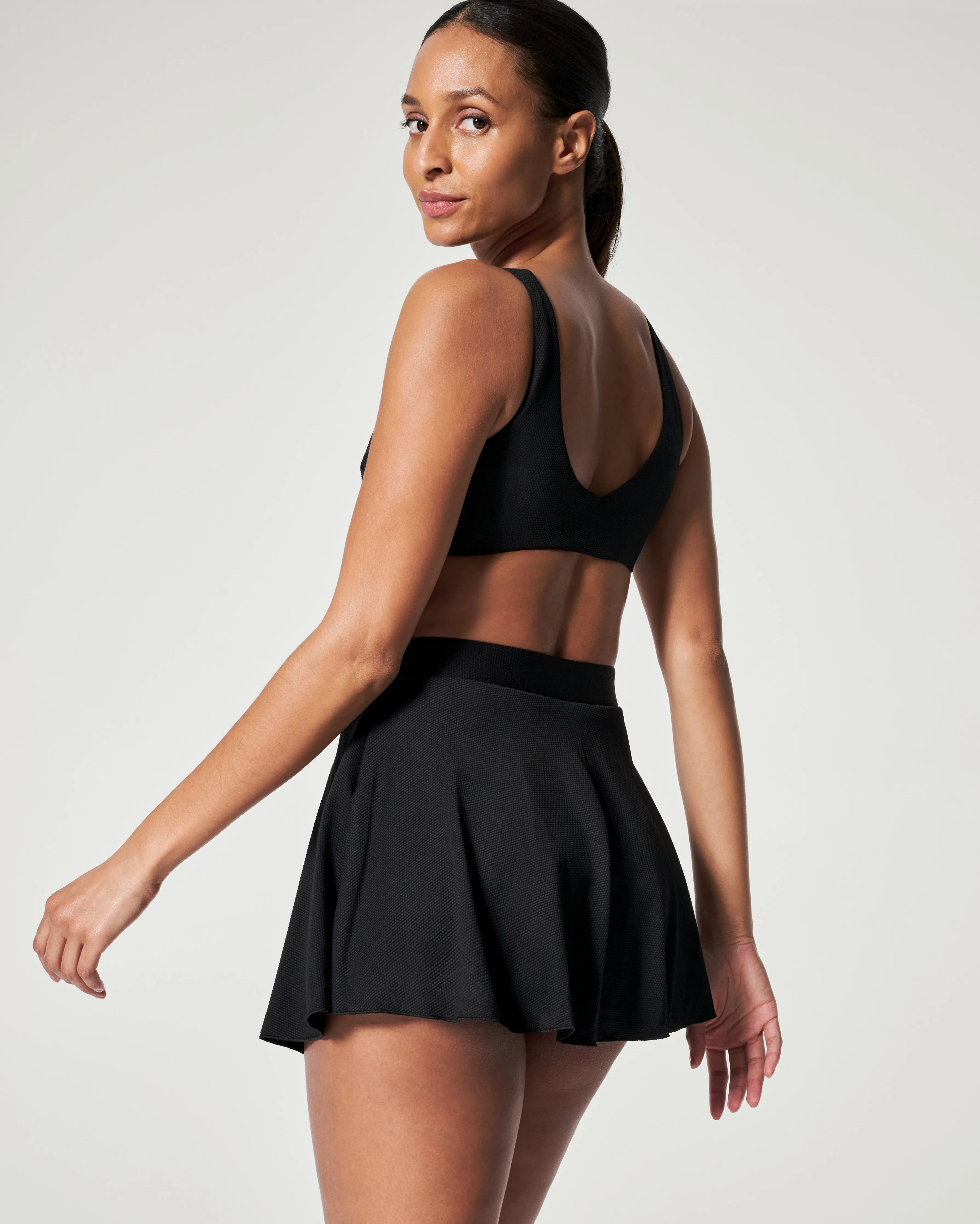 Pique Shaping High Rise Swim Skort